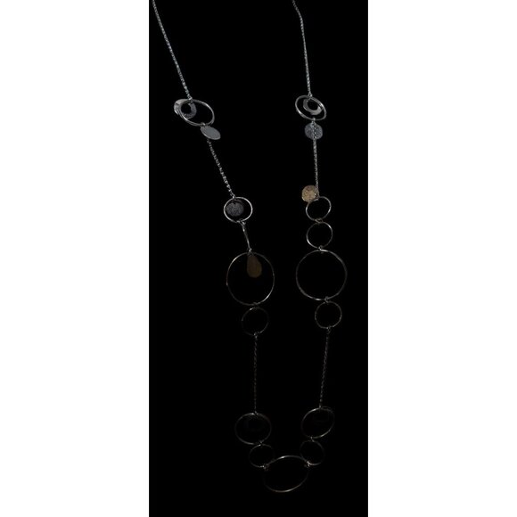 Gothic Y2K Hoop Link Charm Chain Necklace - Picture 6 of 10